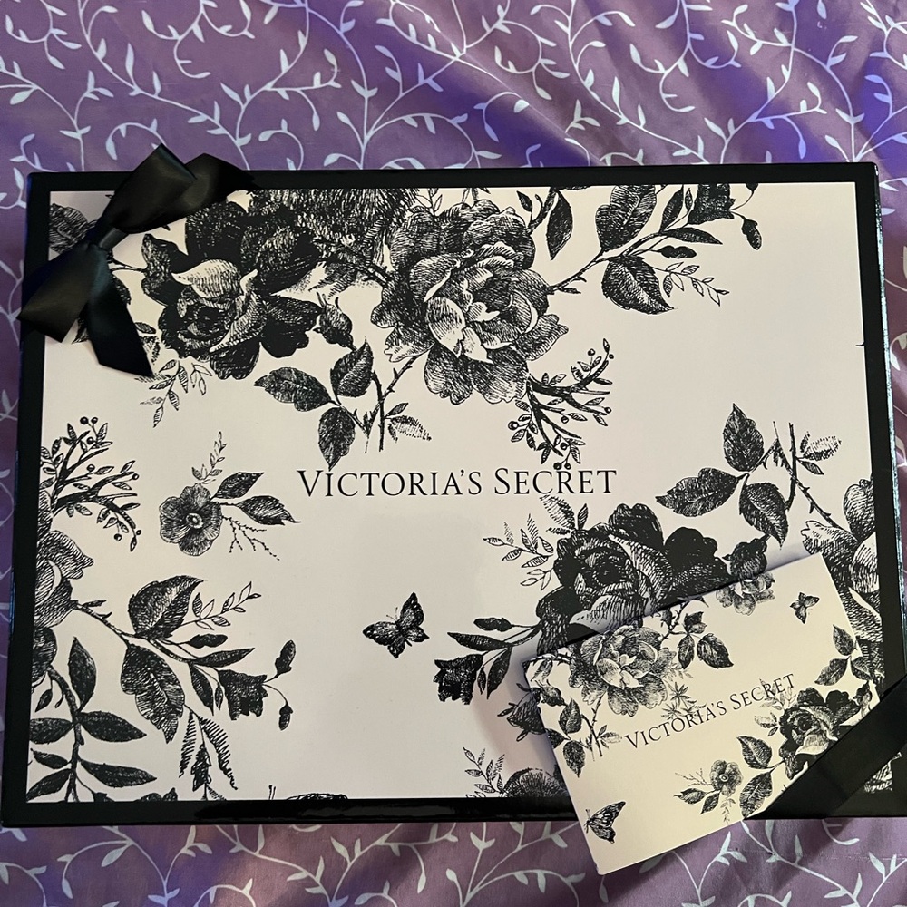 Victoria’s Secret Gift Box with Card and Ribbon
